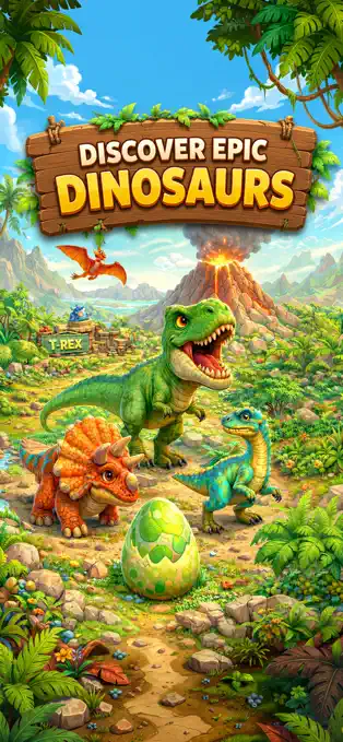 Prehistoric discoveries and dinosaurs in Dino Merge